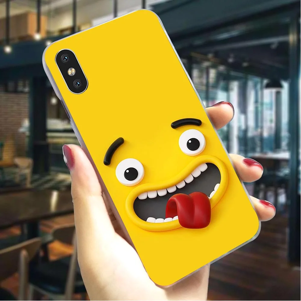 Чехол для телефона с 3D рисунком забавного лица из мультфильма iPhone 7 Plus 5 5S SE 6 6S/6 6S 8/8