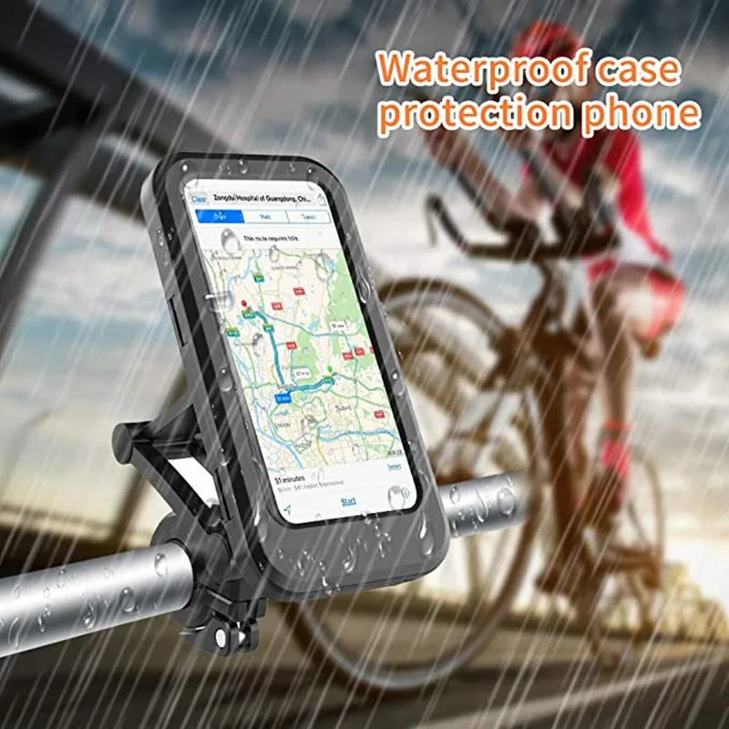 universal bicycle mobile phone holder for iphone adjustable waterproof bike motorcycle handlebar gps stand mount riding bracket free global shipping
