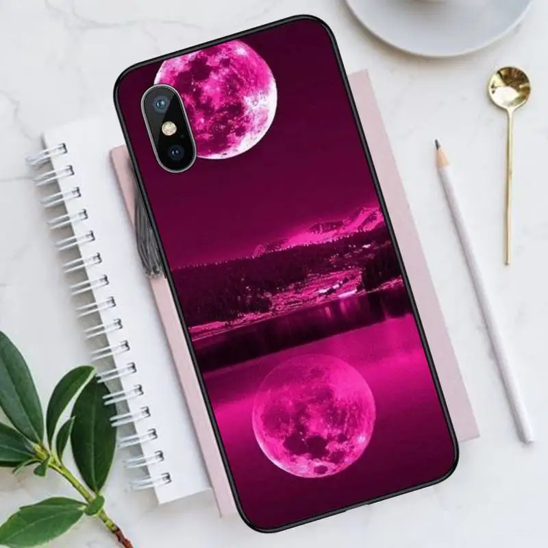 

with white moon stars space astronaut Phone Case for iPhone 11 12 pro XS MAX 8 7 6 6S Plus X 5S SE 2020 XR funda coque