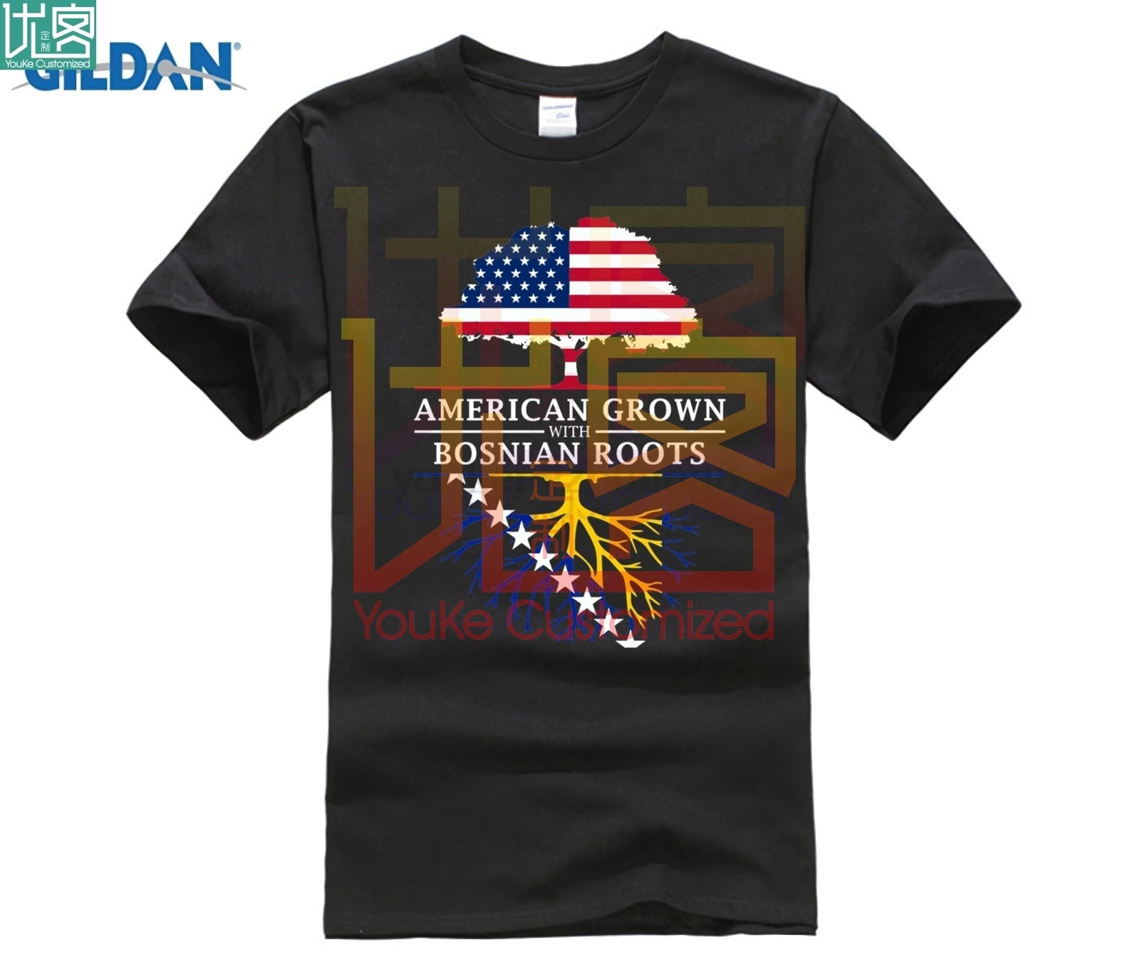 Рубашка с корнями американские выросшие боснийскими корнями-Босния и фото -