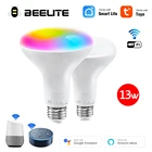 Умная Светодиодная лампа Beelite с Wi-Fi, 13 Вт, E27, волшебная цветная лампа с регулируемой яркостью, 110 В, 220 В, пульт дистанционного управления, Alexa, Google Assistant, голосовое управление