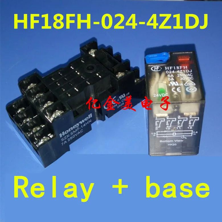 2 шт./лот 100% новый реле HF18FH-024-4Z1DJ HF18FH 024-4Z1DJ 024 4Z1DJ 5A 24VDC 14PIN база SZX-SMF-14HN | Обустройство