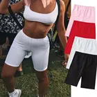 Шорты женские летние, для фитнеса, с высокой талией, белые