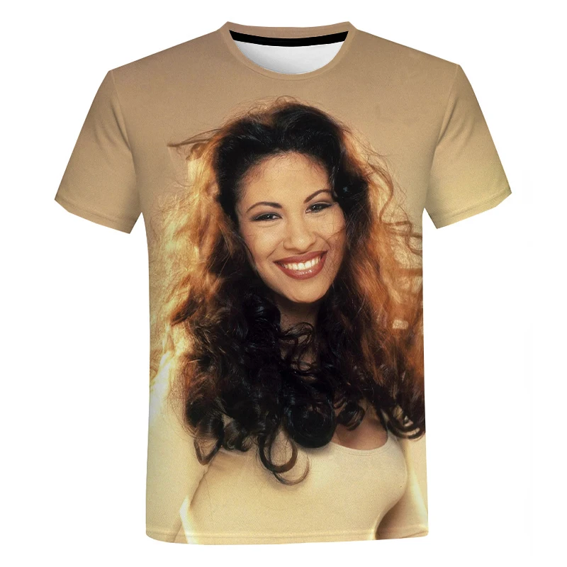 

2021 New 3D Selena Quintanilla T Shirt Men Women Harajuku Streetwear T Shirt Casual Short Sleeve Oversized T-shirt