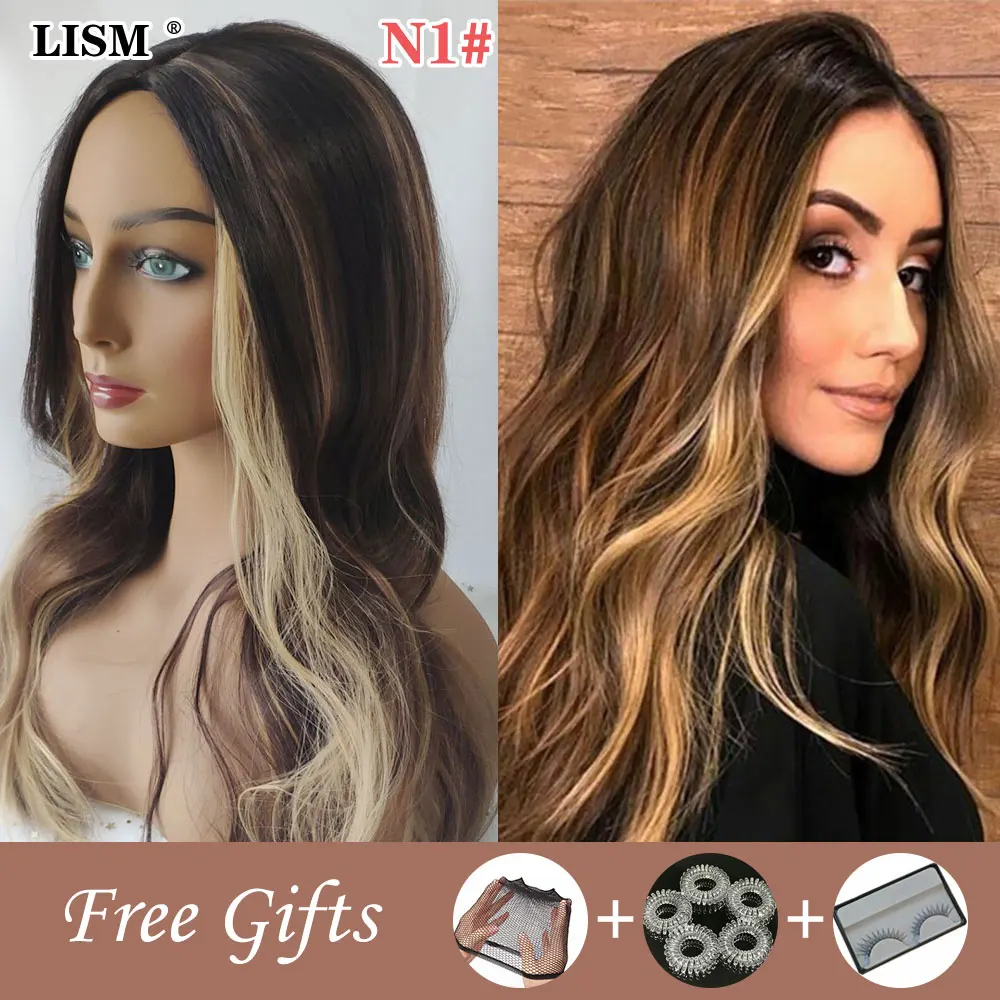 Женские Синтетические Парики Perruque Naturelle Blonde Progressiva Cabelo средней длины вьющиеся