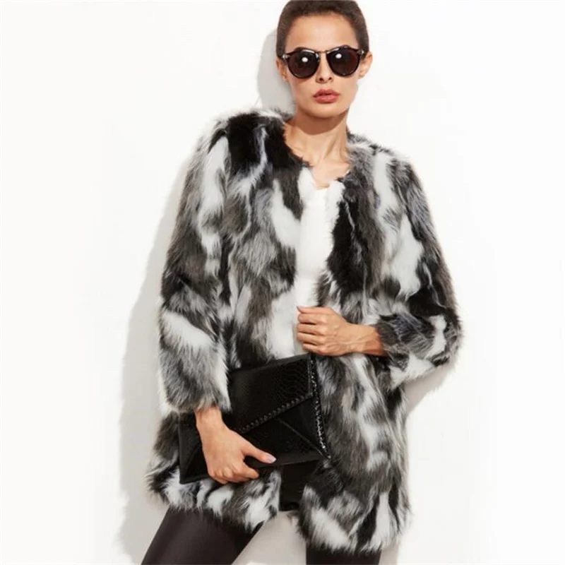 New fox raccoon fur coats women's woven jackets mid-length clothes Europe autumn and winter шуба женская зимняя куртка женский