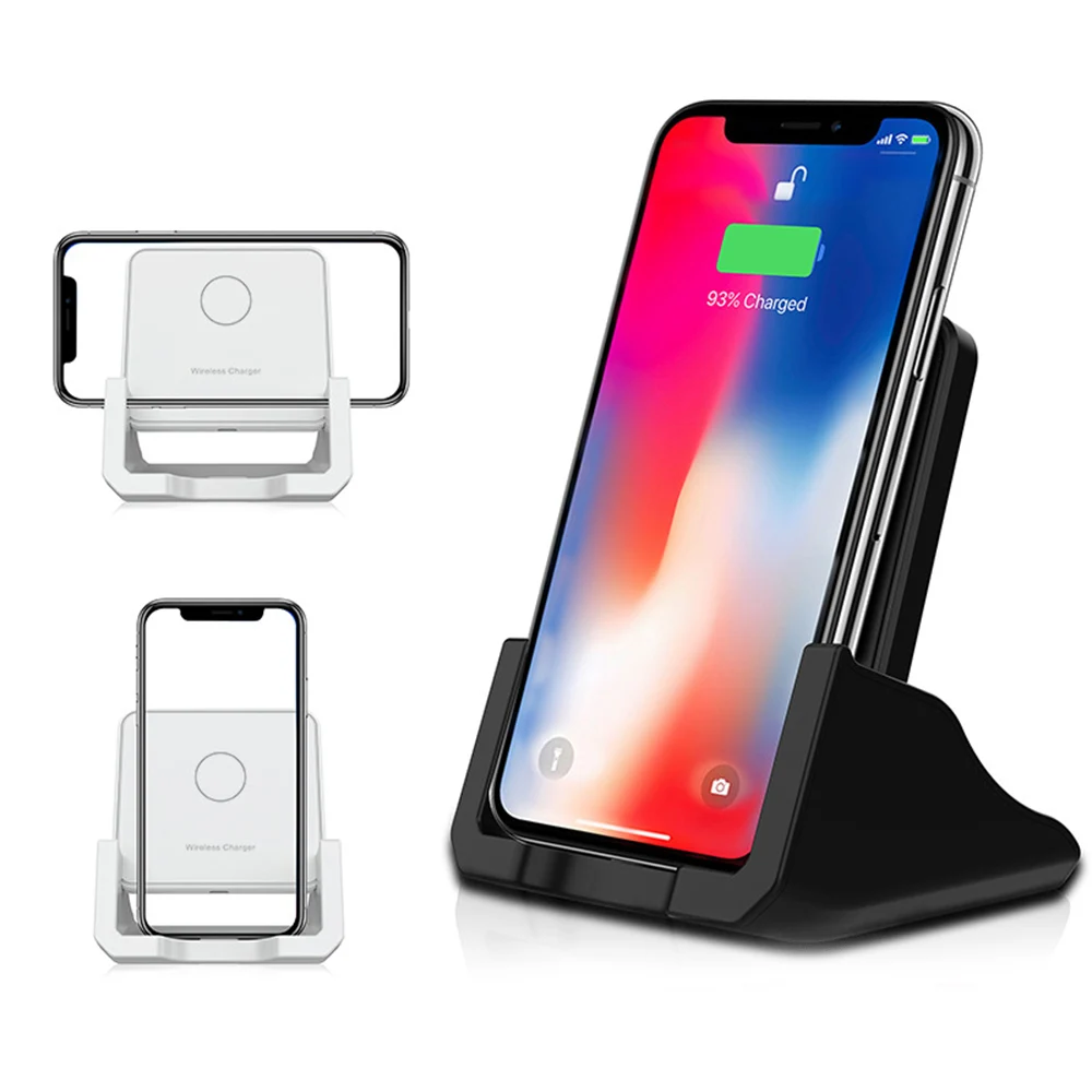 

10W QI Wireless Charger Docking Station For iPhone 12 PRO MAX 11PRO X XS XR Desktop Fast Charging Station Wireless Charger Stand