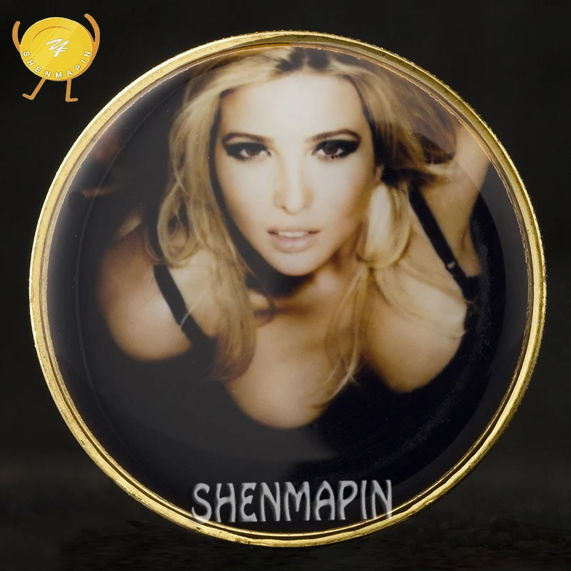 Юбилейная монета Иванка Трампа супермодель мира привлекательная Золотая с