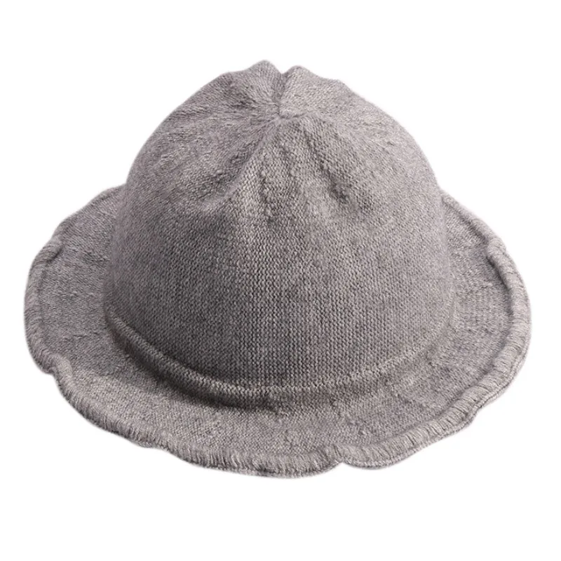 Fashion Baby Solid Pattern Fisherman Hat Warm Autumn Winter Bucket Hat for Newborn Infant Baby Toddler Boys Girls