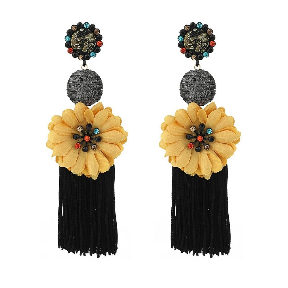 Женские серьги-подвески в форме капли JOUVAL большие массивные серьги с красным