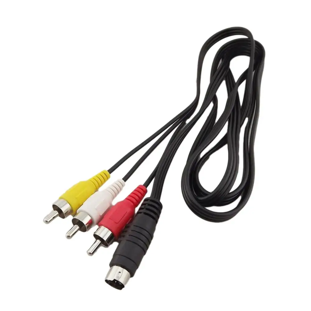 1x 5ft 4 Pin S-Video Male To 3 RCA Plug AV Audio Video Adapter Connector Cable for DVD PC TV | Электроника