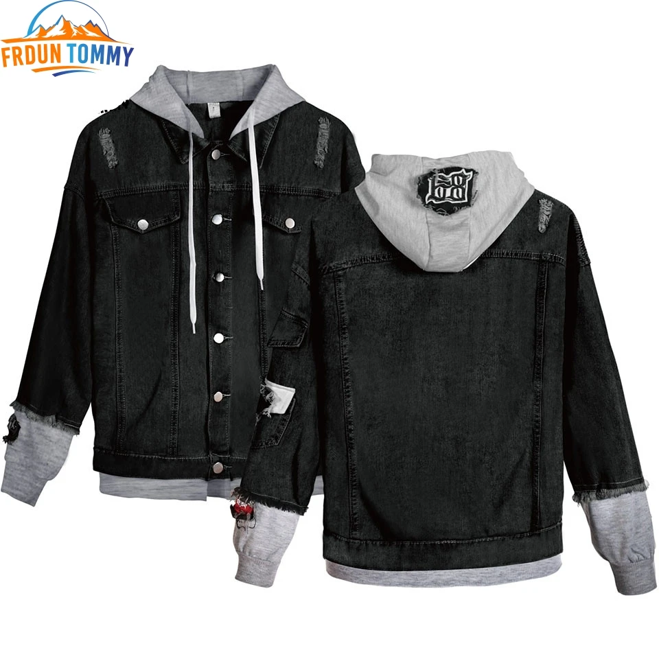 Куртка женская джинсовая Бомбер с капюшоном ковбойская Джинсовая Верхняя одежда