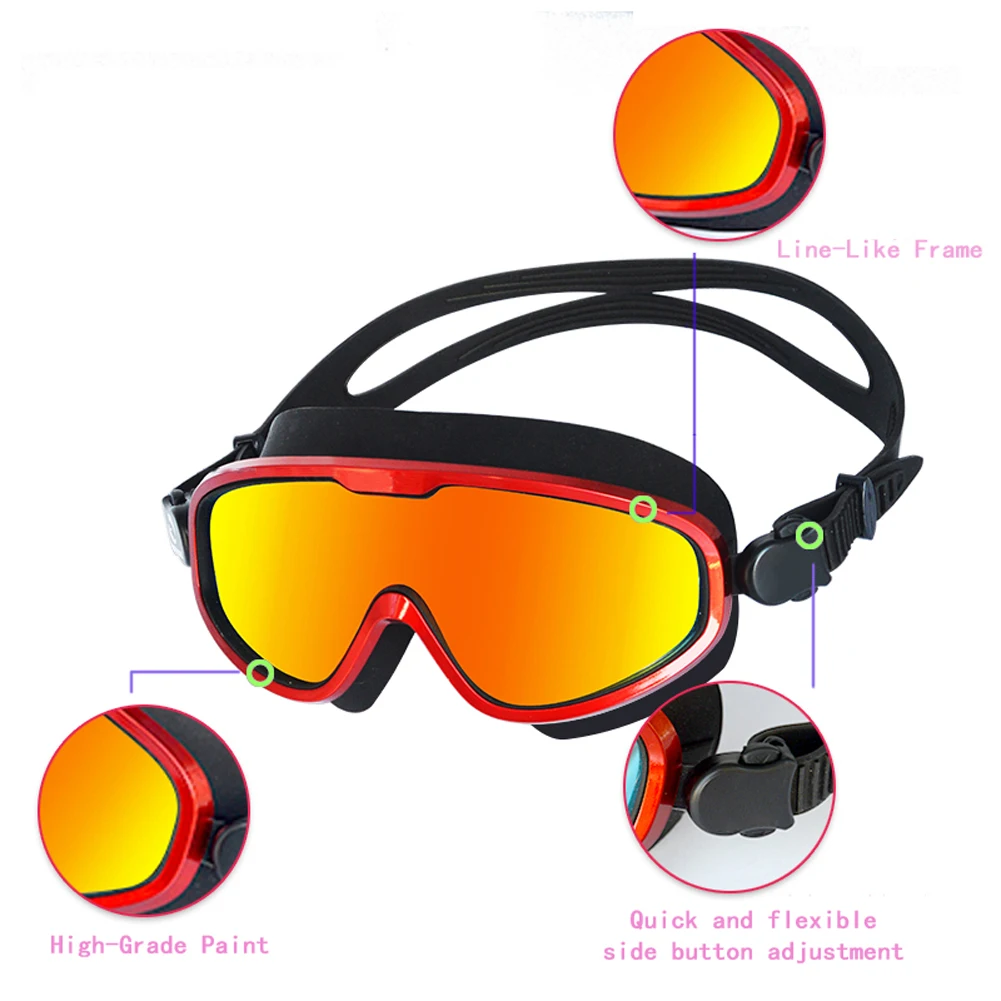 Очки для плавания обтекаемый дизайн стекло герметичные Анти туман УФ Защита с