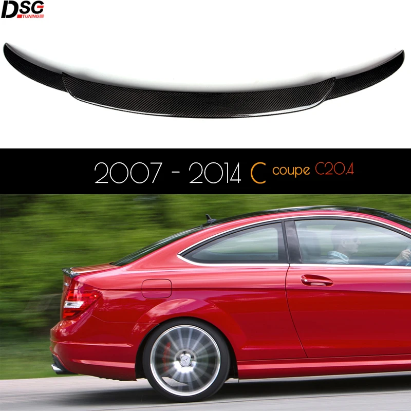 

3*3 Carbon Fiber Rear Deck Spoiler Fit for Mercedes C204 Coupe 07 - 14 Model Years