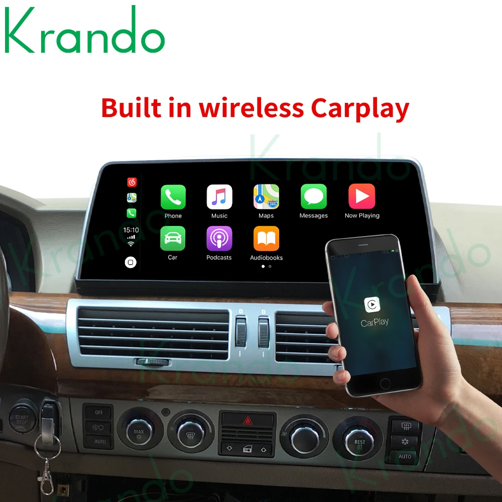 Автомобильный навигатор Krando Qualcomm Android 11 0 6G 128G 10 25 для BMW серий 7 E65 E66 G11 2004-2020 Радио
