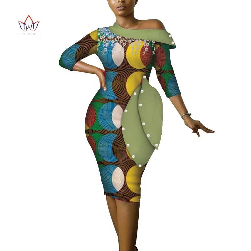 Африканские платья для женщин Vestidos Tasel элегантные Анкара платья Дашики плюс размер с открытыми плечами африканская одежда WY3686