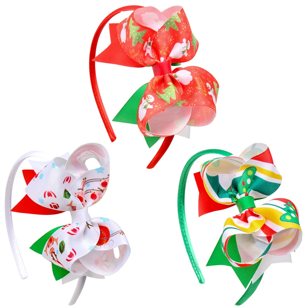 Ribbon Christmas Headband for Kids Adult Christmas Deer Ears Christmas Party Deals Santa Christmas Hair Band Clasp Headwear