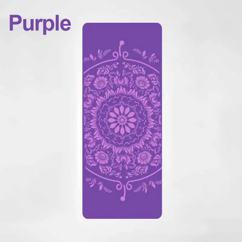 purple 185*80* см 8 мм NBR для начинающих Коврик для йоги, нескользящий коврик для упражнений, тренировок, фитнеса, гимнастики, пилатеса, танцевальный коврик для тренировок, спортивный ковер - Цвет: purple