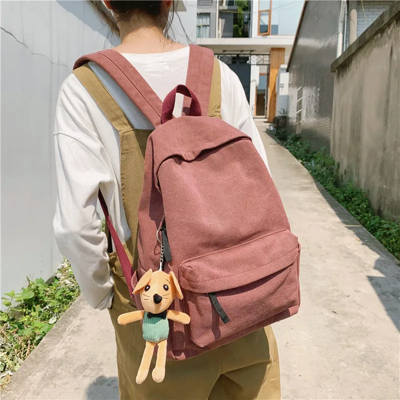 JULYCCINO Новый женский холщовый рюкзак Подростковая школьная сумка большая