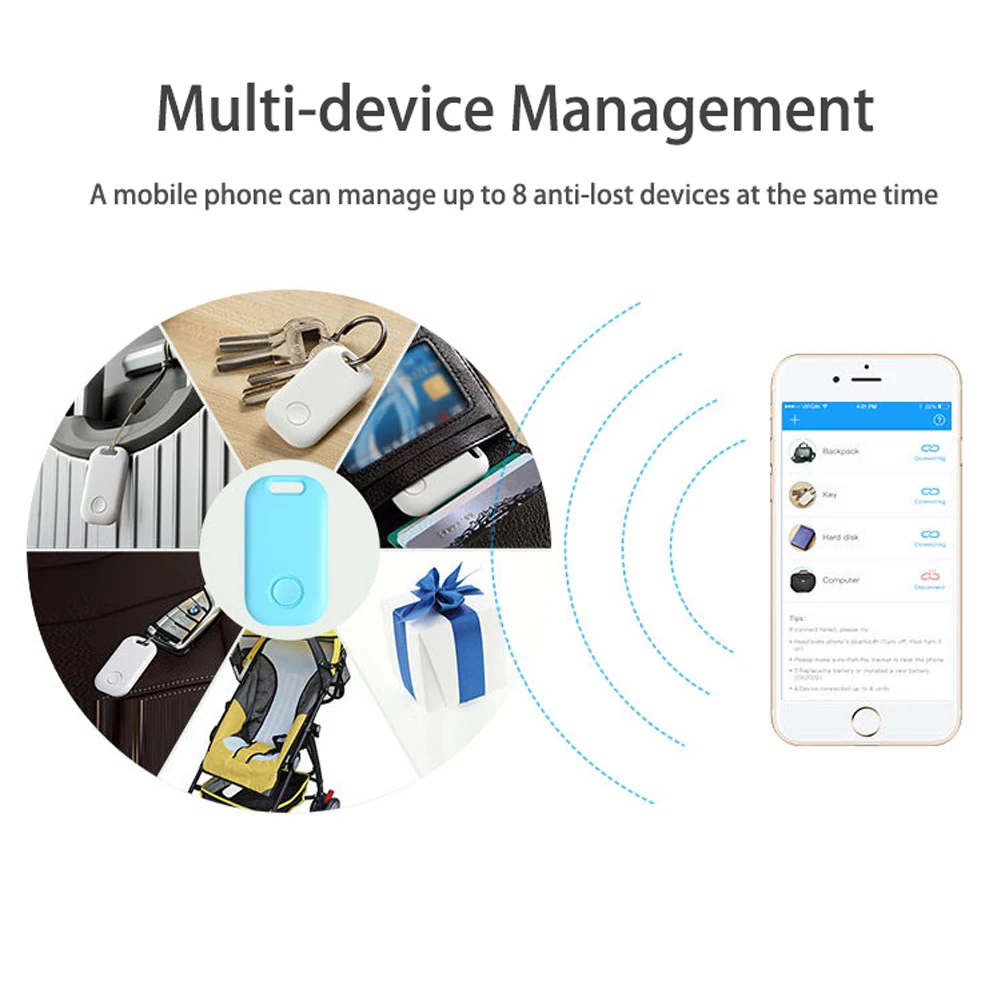 GPS локатор для домашних животных устройство защиты от потери Bluetooth