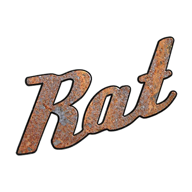 

Car Sticker Waterproof Graphics Rat Rod "Rat" Decal Vintage Car Emblem Style High Quality Car Styling Accessories KK 12cm X 9cm