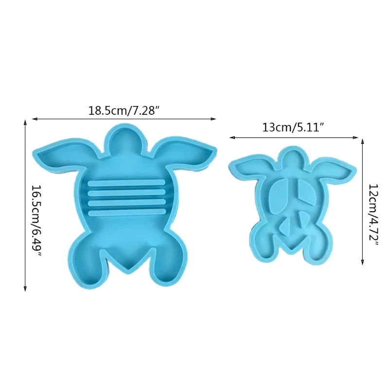 

5 Pcs/Set Tortoise Coaster + Stand Epoxy Resin Mold Cup Mat + Holder Silicone Mould DIY Crafts Home Decoration Tool