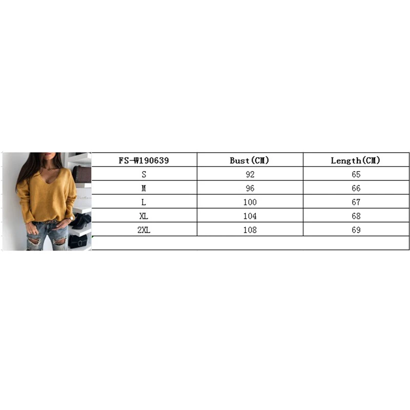 

Women Casual Loose Knitted Top Long Sleeve V-neck Solid Color Pullover Beige/ Red/ Yellow/ Purple S/ M/ L/ XL/ XXL