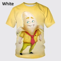 funny banana 3d printing mens cool t shirt neutral summer fruit food crew neck top fashion hip hop casual short sleeve
