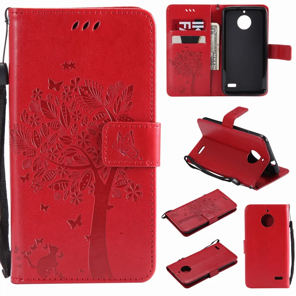 mobile phone bags leather for moto c e5 e4 plus g4 g5 g6 plus g5s play x style z force capa card slot tree cat embossing p06z free global shipping
