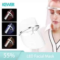 3 hue led mask therapy red light therapy skin care tools phototherapy mask led skin tightening anti aging device beauty health
