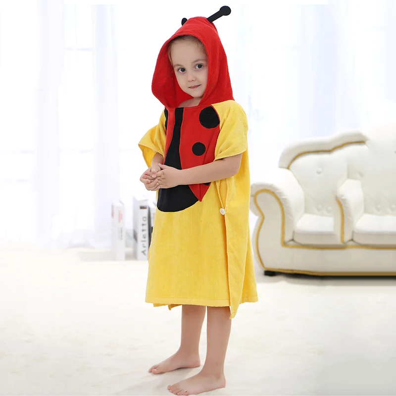 Халат с капюшоном Lady beetle детское полотенце удобное мягкое одеяло для