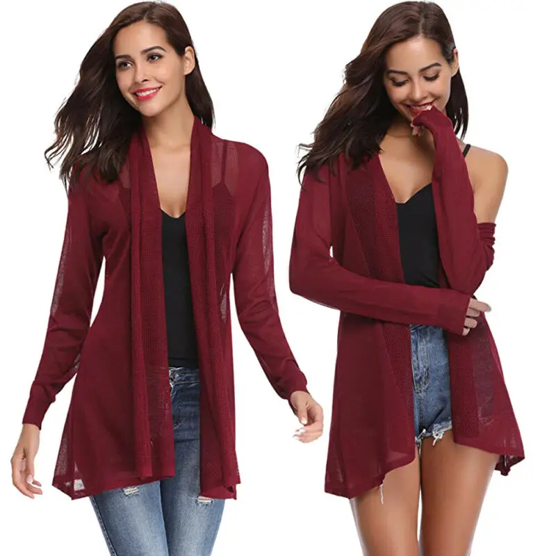 Новая женская Повседневная тонкая куртка без воротника с открытым стежком