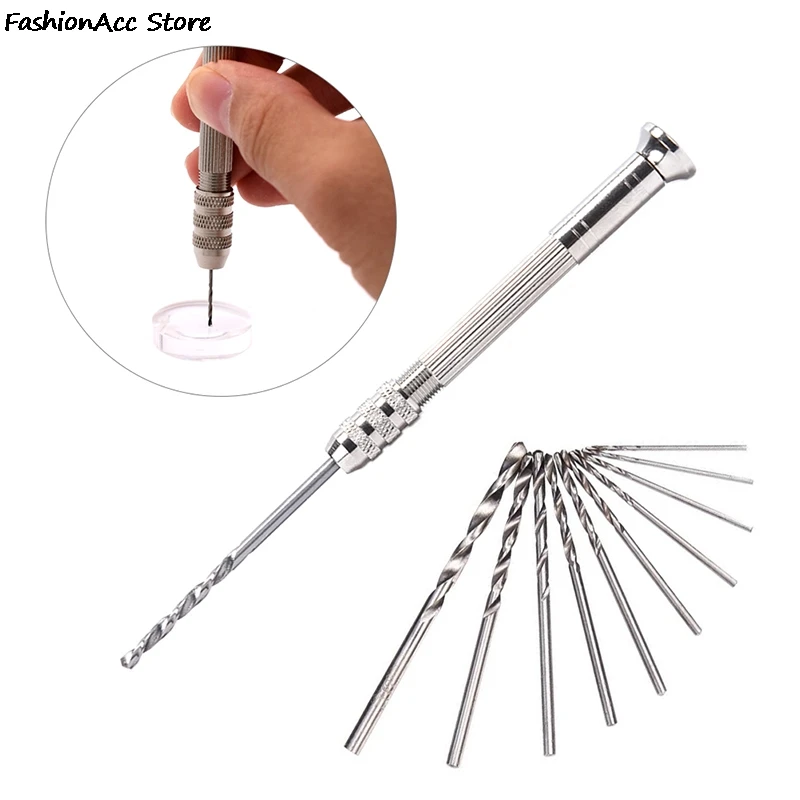 

1 Set Metal Good Quality Hand Drill Equipments Resin Mold Tools And Handmade Jewelry Tool With 0.8mm-3.0mm Drill Screw