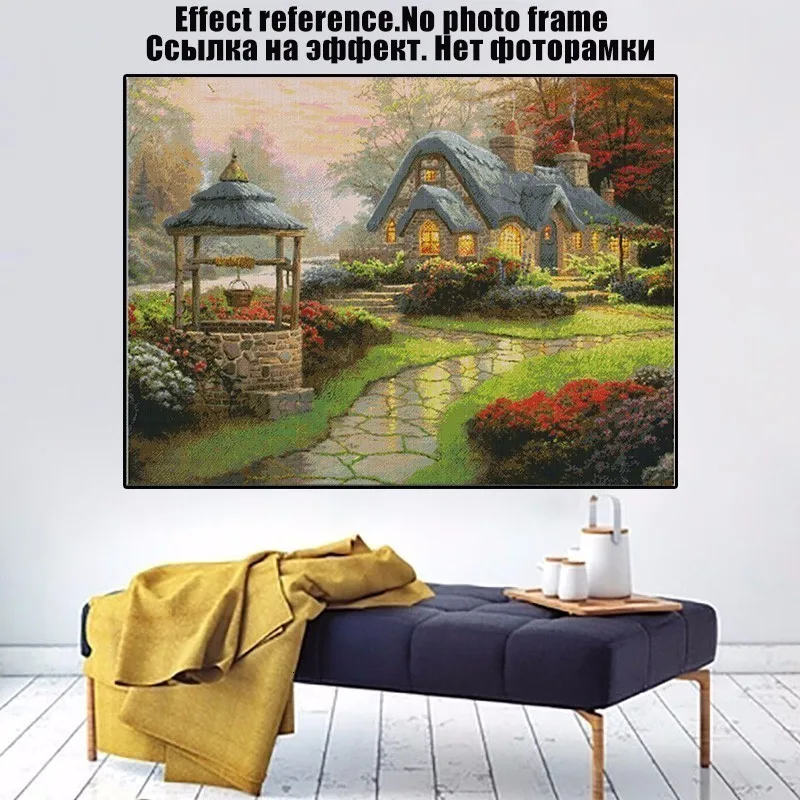 5D алмазная вышивка "дом мечты", алмазная живопись, квадратное сверло, стразы, наклеенные крестиком, рукоделие, Декор