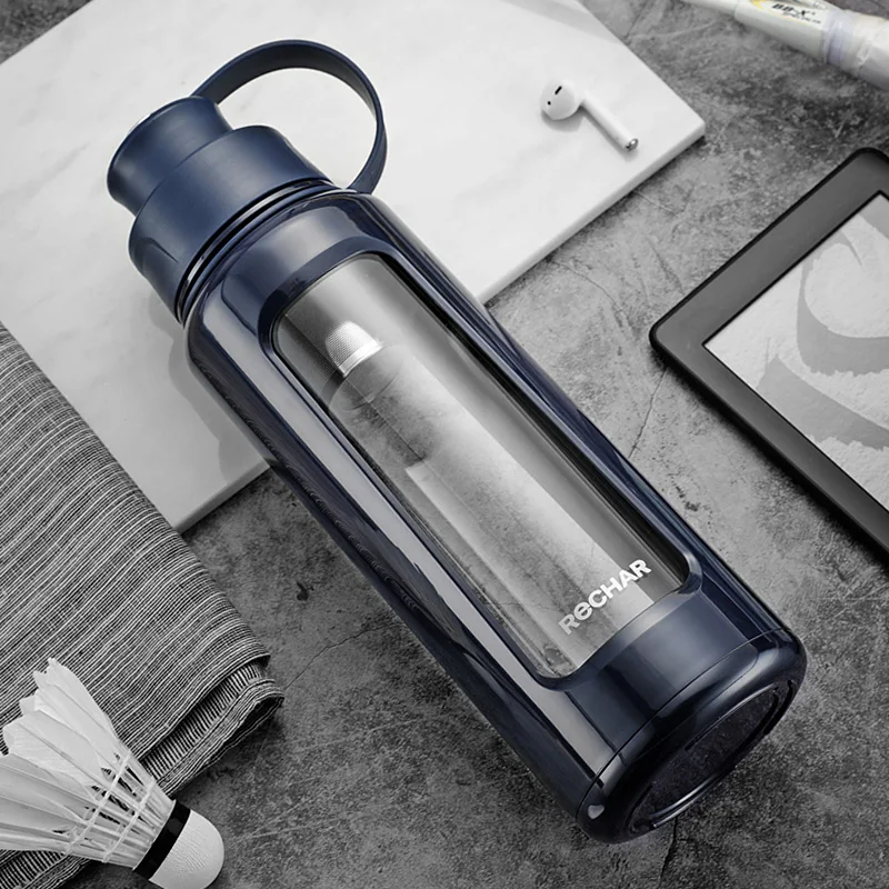 Стеклянная Спортивная бутылка для воды 1000 мл устойчивый бизнес чай