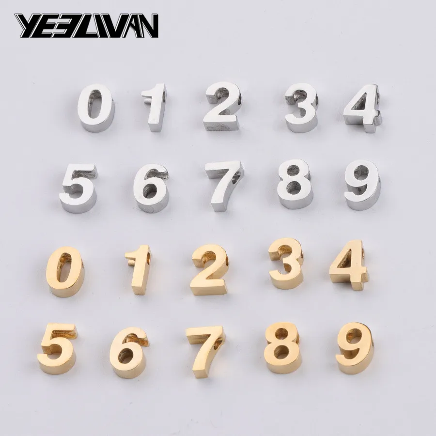 DIY ювелирные изделия 3D арабские цифры удар письмо аксессуары розовое золото