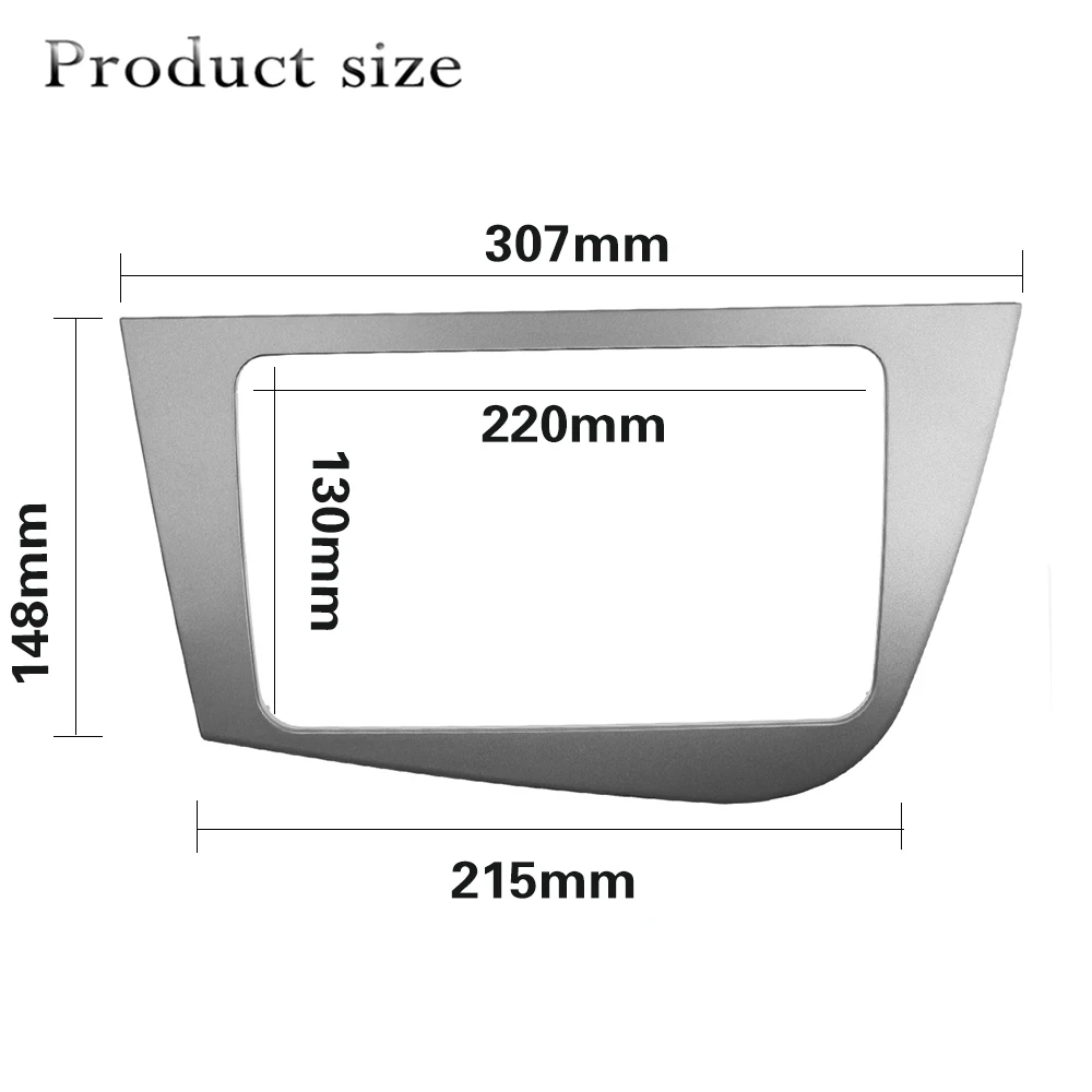 Doppelte 2-Din-Blende für Seat Leon LHD Radio GPS Stereo Radio Panel Dash Montage Installation Trim Kit Gesichtsrahmen Lünette – Detail 1