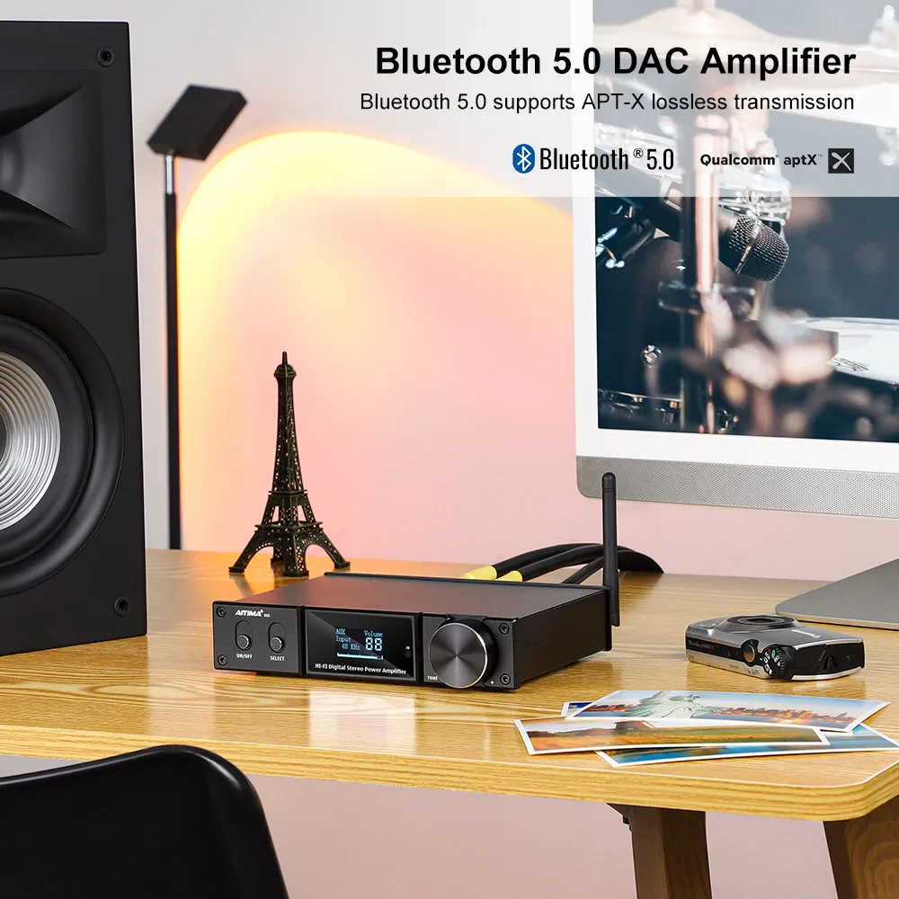 Усилитель мощности AIYIMA D05 BT 5 0 стерео 2 каналов Hifi цифровой сабвуфер усилитель 1