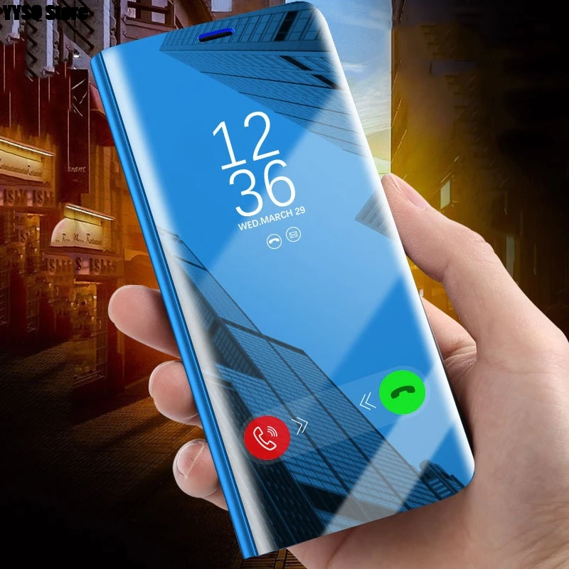 Умный зеркальный флип чехол для LG V30 Plus s Etui кожаный телефона LGV30 + JOJO L 02K Магнитный