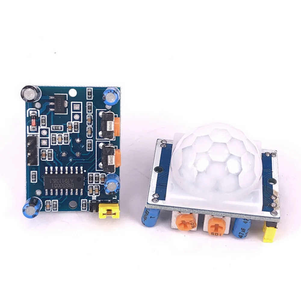 100 шт. SR501 HC-SR501 Регулируемый ИК-пироэлектрический инфракрасный PIR-модуль модуль
