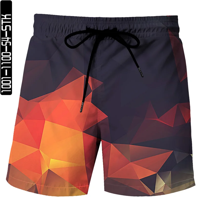 

New men's and women's same style 3D summer irregular graphic T-shirt 2021 Harajuku beach pants casual sports fitness shorts