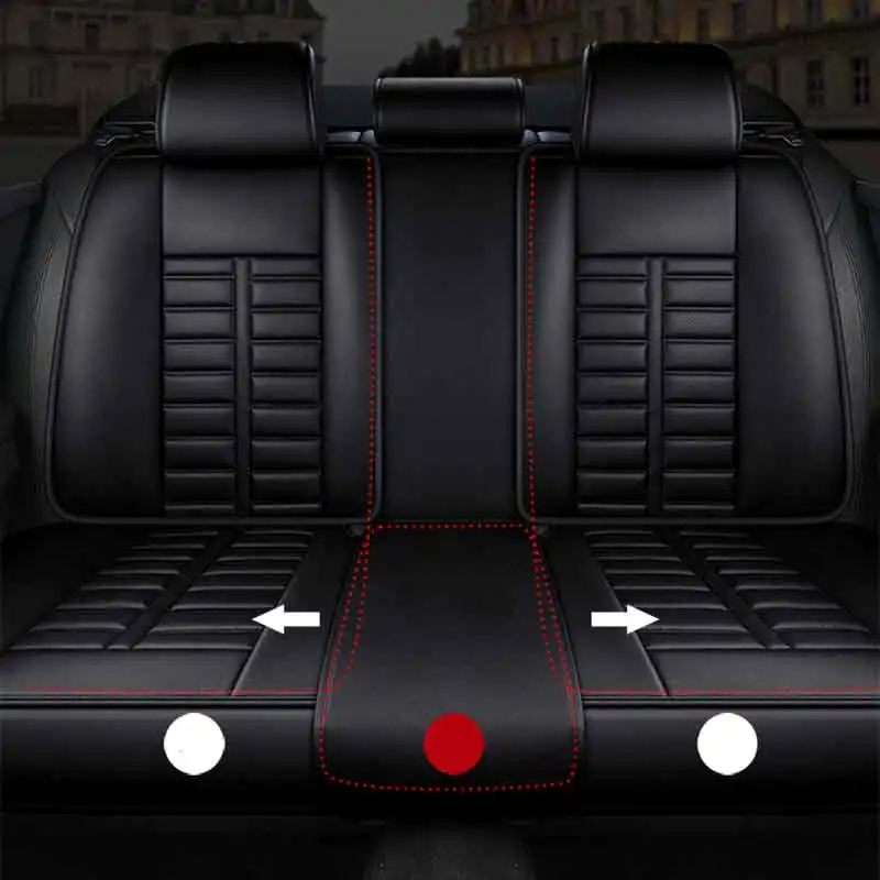Кожаный универсальный чехол для автомобильных сидений (передняя и задняя) чехлы