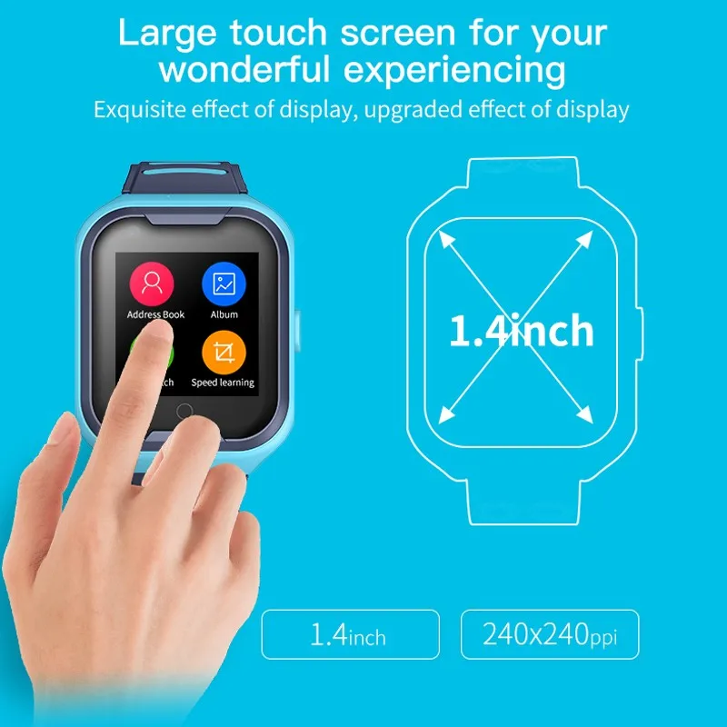 Смарт часы для детей 4G сеть Wi Fi GPS SOS видеозвонок IP67 Водонепроницаемый Будильник