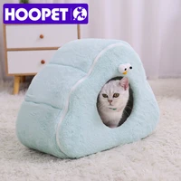 hoopet pet dog cat house deep sleep comfort in winter cat bed little mat basket for cat%e2%80%98s house winter warm bed for cat
