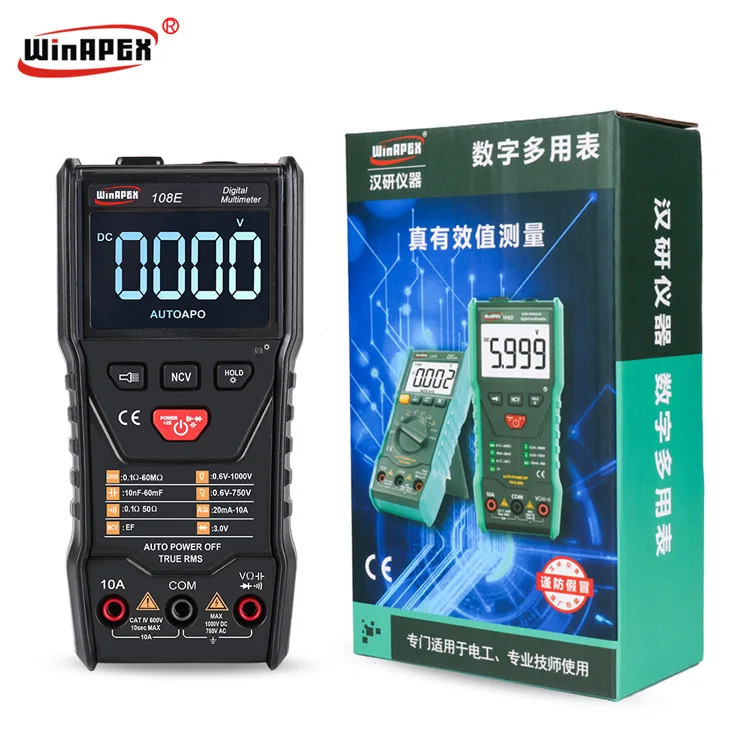 Цифровой мультиметр WinAPEX 108E 6000 отсчетов Автоматический диапазон измерения