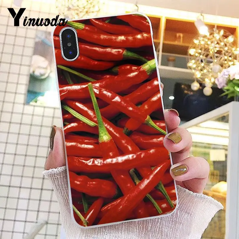 Yinuoda чехол с красным перцем мягкий для телефона iPhone 8 7 6 6S X XS MAX 5 5S SE XR 11 Pro Max |