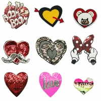 large embroidery big love heart cartoon patches for clothing ca 48