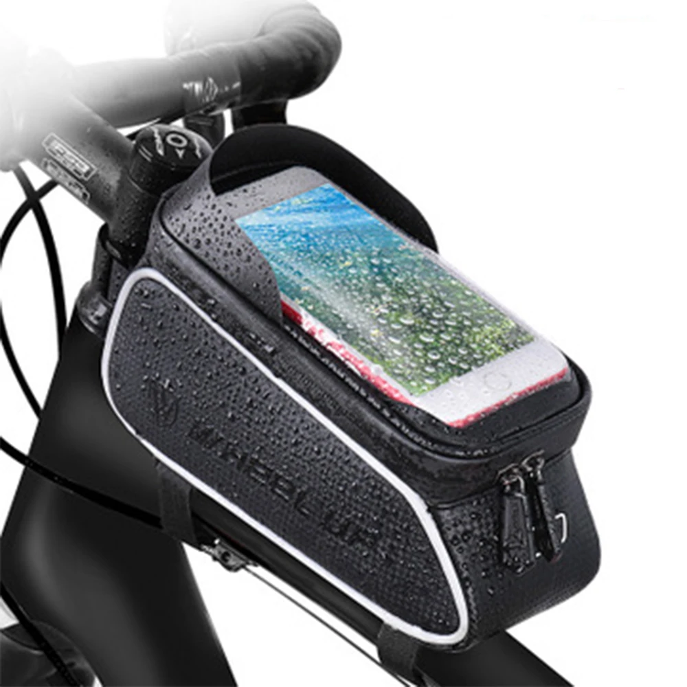 

6.0inch Rainproof Bike Bag Handlebar Frame Front Top Tube Cycling Bag Phone Case Touchscreen Bag MTB Bicycle Accessories XA197A