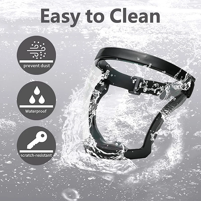 Transparent Full Face Shield with Filters Oil-Splash Proof Mask Splash-Proof Facial Protection Cover Kitchen Tools | Дом и сад