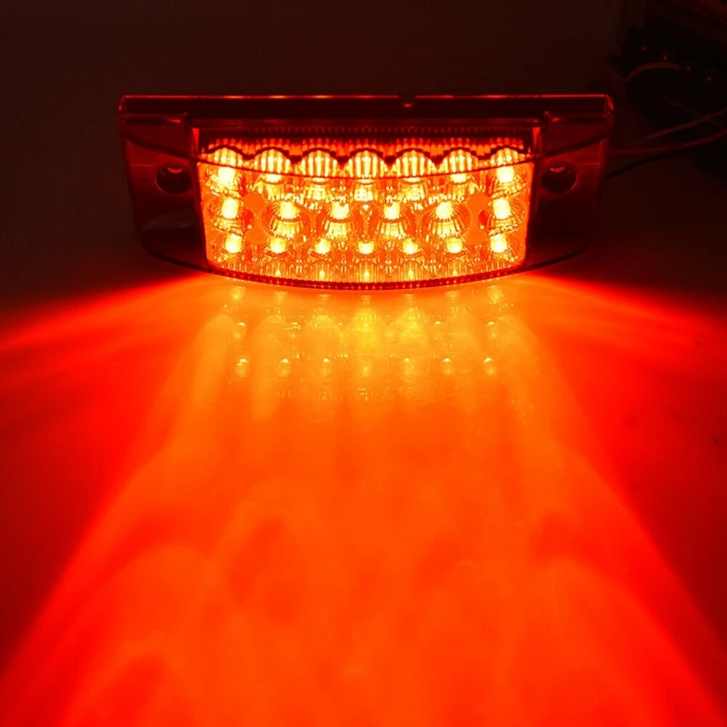 

1pair 21LED Truck Lorry Trailer Side Marker Light Truck Lights Car Turn Signal Brake Rear Warning Tail Light Lamp 24V 12V W91F